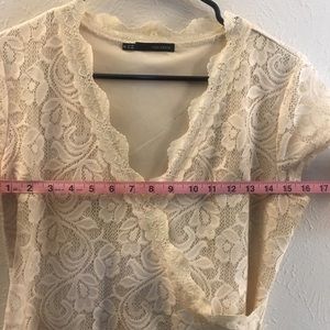 Medium white lace dress shirt